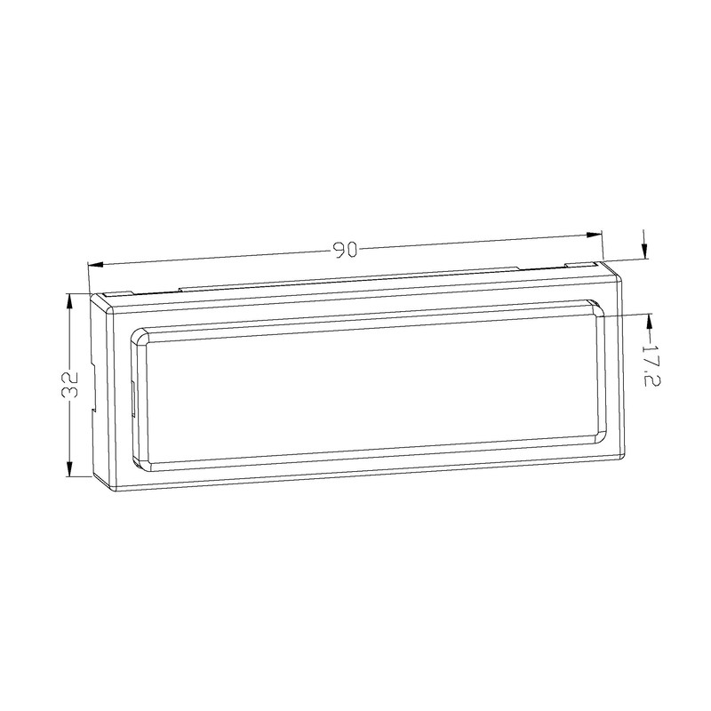 HUBER Surface-Mounted Door Bell Push Button 1-Way Polystyrene Door Bell
