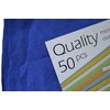 Quality Microfiber MFCB50 Cleaning Cloth, Blue, 50 Piece