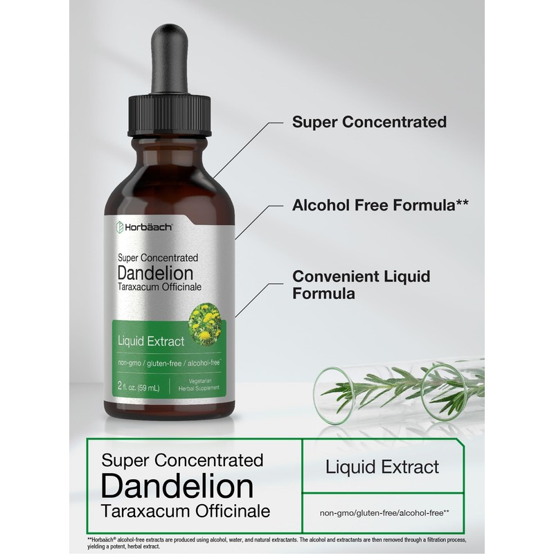Horbäach Dandelion Root Extract Supplement | 2 fl oz |