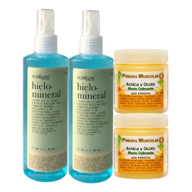 Hielo Mineral Florigan 250ml 2pz +2 Pomada Arnica Para Dolor