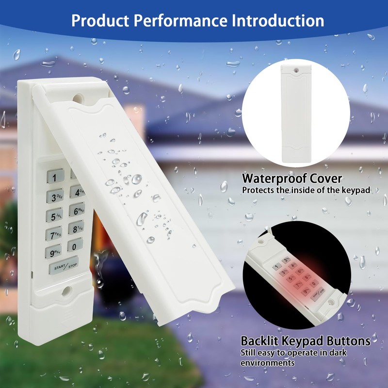 XDTKML Garage Door Opener Keypad Replacement for Linear MegacodeMDTK Keypad