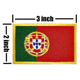 ZXvZYT 3 Pack Portugal Flag Embroidered Patches Portuguese Flags Military Emblem Patch for Clothes Hat Backpacks Decorations