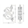 GLOBAL TRUSS Half Coupler 50 / 60 MM