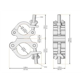 GLOBAL TRUSS Half Coupler 50 / 60 MM