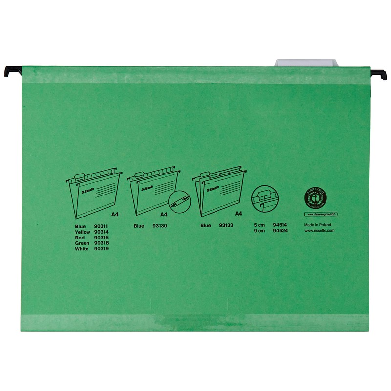 Esselte Pendaflex A4 V Bottom Suspension Files with 4 Tab