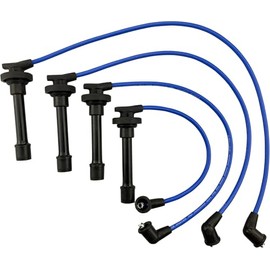 Cable Master High Performance Low Resistance Spark Plug Wires Compatible with Acura Integra 1.7L 1.8L 1992-2001 Honda Civic/Civic del Sol 1.6L 1994-2000 L4 4 Wires Blue