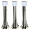 3 x fiXte Wall Mounted Chrome Spring Door Stop Sprung