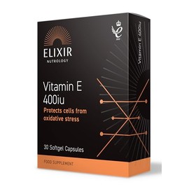 ELIXIR NUTROLOGY Vitamin E 400iu - 30 Softgel Capsules, Antioxidant - High Strength Vitamin E