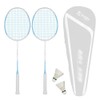 Badminton Racket Set,Badminton Rackets,Ultra Lightweight Composite Carbon Fiber 8u (64g)