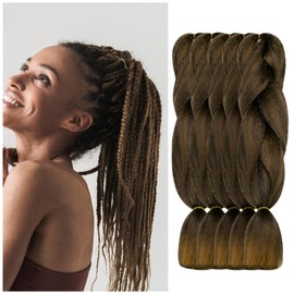 BLACK 'N GOLD CLASSIC Braiding Hair, 25" Jumbo Synthetic Crochet Braids Hair Extensions, Pack of 5 Professional ltch Free Hot Water Setting Twist Hair(Color #1B/27)