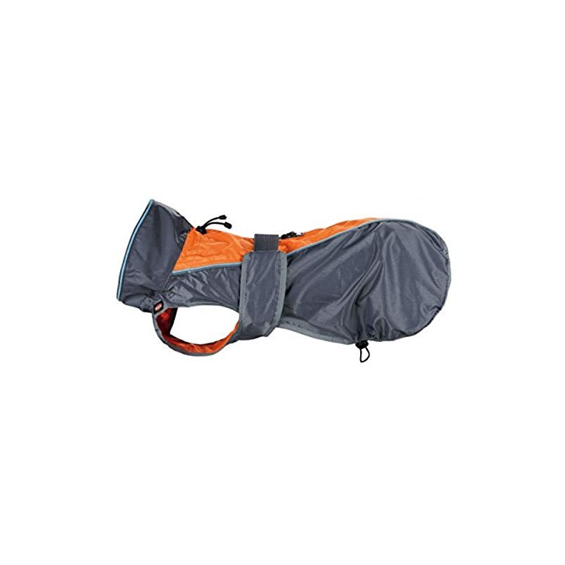 Trixie Solid Raincoat for Dog, 25 cm, Grey/Orange