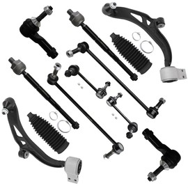 12PCS ASTOU Front Suspension Kit fit for 2011-2017 for Ford Explorer 2013-2015 for Ford Police Interceptor Utility Front Lower Control Arm And Ball Joint Outer Inner Tie Rod End w/Boot Sway Bar Link