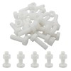 Biaungdo 20 Pair M10 x 30mm Nylon Hex Bolts, White