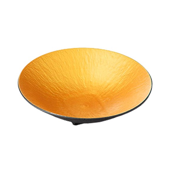 Yamashita Kogei 703418211 Sashimi Dish, Gold Betatochi Round Plate, Small, 6.7 x 1.8 inches (17.1 x 4.6 cm)