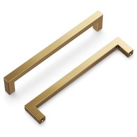 Hickory Hardware Solid Core Kitchen Cabinet Pulls, Luxury Cabinet Handles, Hardware for Doors & Dresser Drawers, 6-5/16 Inch (160mm) Hole Center, Champagne Bronze, Skylight Collection(Pack of 1)