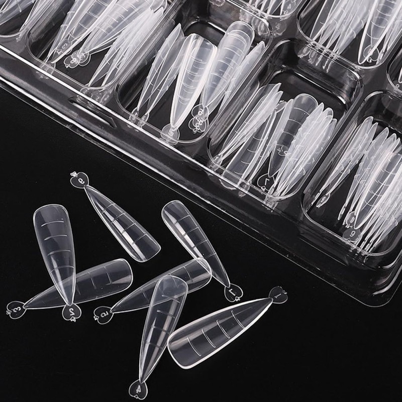 IWOWHERO 100Pcs Press on Nails Model O Removable Art False