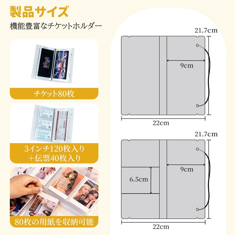 Ticket Holder, 3.5 x 8.3 inches (9 x 21 cm),