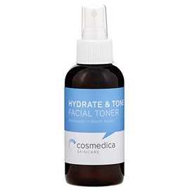Cosmedica Skincare TONICO FACIAL HIDRATANTE. Minimiza el tamaño de los poros, minimiza, calma y desinflama la piel. Con agua de rosas y Witch hazel.