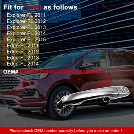 Hsbhlsnx Front Driver Side Exterior Door Handle with Keyhole for Ford Explorer-FL 2011-2015 Edge-FL 2011-2014 BA1Z78218A14A BB5Z7822404BA