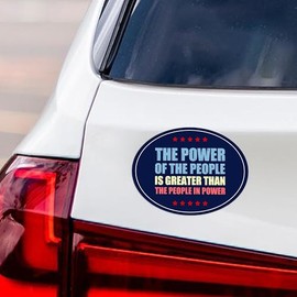 The Power of The People Resistance Magnet, Resist Hate Magnet, Anti-Trump, Resist Racism Car Decal, Resist Fascism - 6" x 4.5"
