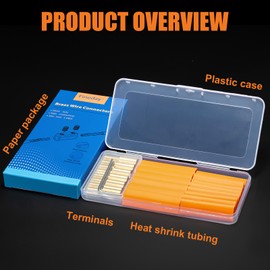 Fineday Wire Connectors Kit, 14 Pcs Terminals with Heat Shrink Tubing, (16-8awg)*8 + (8-4awg)*6