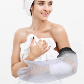 Cast Cover for Shower Arm, Waterproof Reusable Cast Protector, Soft and Comfortable Watertight Cover for Short Arm, Wrist, Elbow, Hand, Perfect for Showering and Swimming