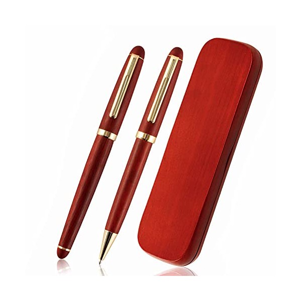 BG247 Rosewood Ballpoint 2 Pens Writing Set with Rosewood Pen