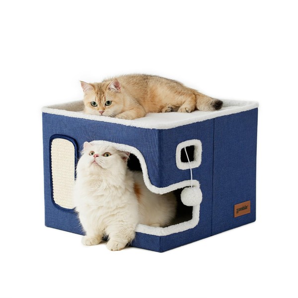 ZOMISIA Cat Beds for Indoor Cats - Large Cat House