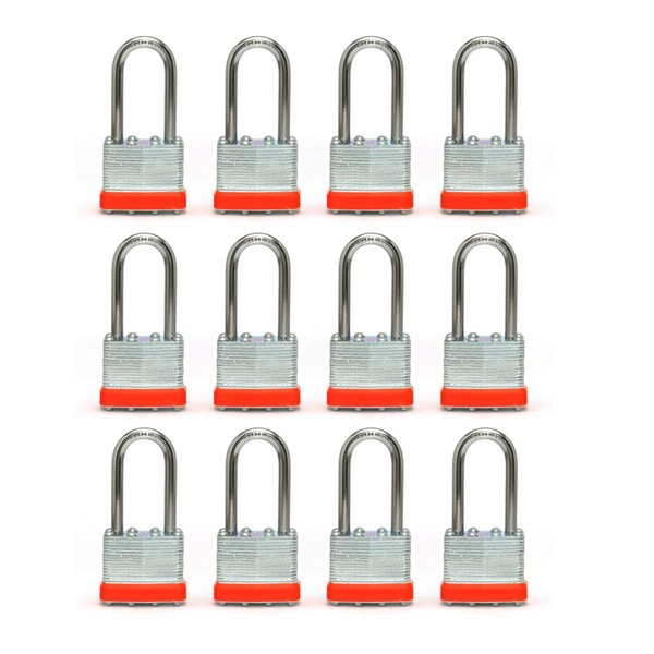 LanuBe Lock Laminated keyed Padlock (1-9/16", 40mm), keyed Alike Locks,
