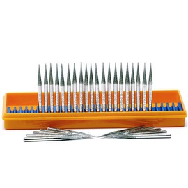 ILOVETOOL 30Pcs 3/32"inch Diamond Coated Jewelry Jade carving needle burrs Engraving Tools