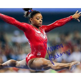 SPORTSPHOTOSUSA Simone Biles Rio Olympic Gold Medal 8x10 Signed Photo Reprint