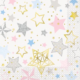 Twinkle Little Star Luncheon Napkins - 6.5" x 6.5", 16 Pcs