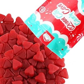 Queen City Candy Cave Red Chewy Cinnamon Hearts Gummy Candy - Jelly Cinnamon Hearts for Baking and Decorating (2 Pound)