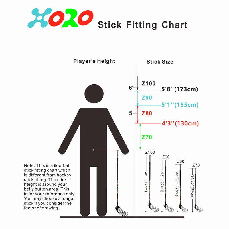 ACCUFLI Floorball Stick XORO Z100 (Orange - Left Handed)