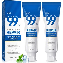9.9% Hydroxyapatite Toothpaste 2 Pack, Nano Hydroxyapatite Toothpaste Protects Enamel and Strengthens Teeth, Cleans and Cares for Oral Health, Promotes Freshens Breath Daily Gentle - Size: 4.23 Fl Oz (Pack of 1)