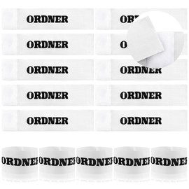 jiawaggag Pack of 10 Armband Folder Velcro Folder Binding White Wristbands Set Bandage Bracelet Training Equipment and Game Accessories