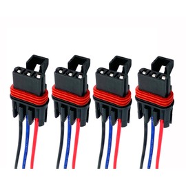 Bstenky 4Pcs Pulse Power Plug Pigtail Connectors,16 AWG Polaris Pigtail Harness Fit for 2018-2021 XP 1000, RZR RS1 and General Bus Bar