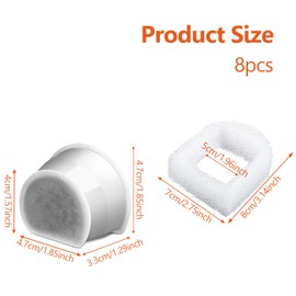 Pack of 6 Cat Fountain Filters for Drinkwell Ceramic Replacement Carbon Filter, Filter Drinking Fountain for Dogs Cats, Water Fountain Filter, Replacement Carbon Filter Filter for Fountain for Petsafe