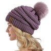 QUEENFUR Women Knit Slouchy Beanie Chunky Baggy Hat with Faux