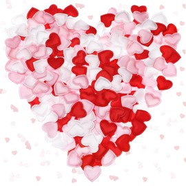 300 Pieces Valentine's Day Heart Confetti Decoration,Love Heart Shaped Sponge Petal,Romantic Decor for Tables Valentine Confetti Wedding Decoration Supplies (Red, Pink, White)