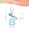 PATIKIL Alphabet Initial Letter Keychain, Resin Cute Keychains with Tassel