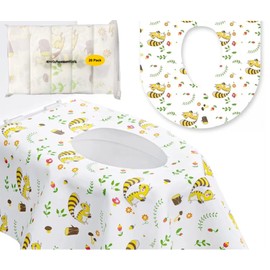 Enröuteessentïals 1x20Pcs Disposable Toilet Seat Covers. Provide a hygienic Solution for Public restrooms, Potty Training, Hotels, Extra-Large, Waterproof, Anti-Slip Covers. Ideal for Kids and Adults