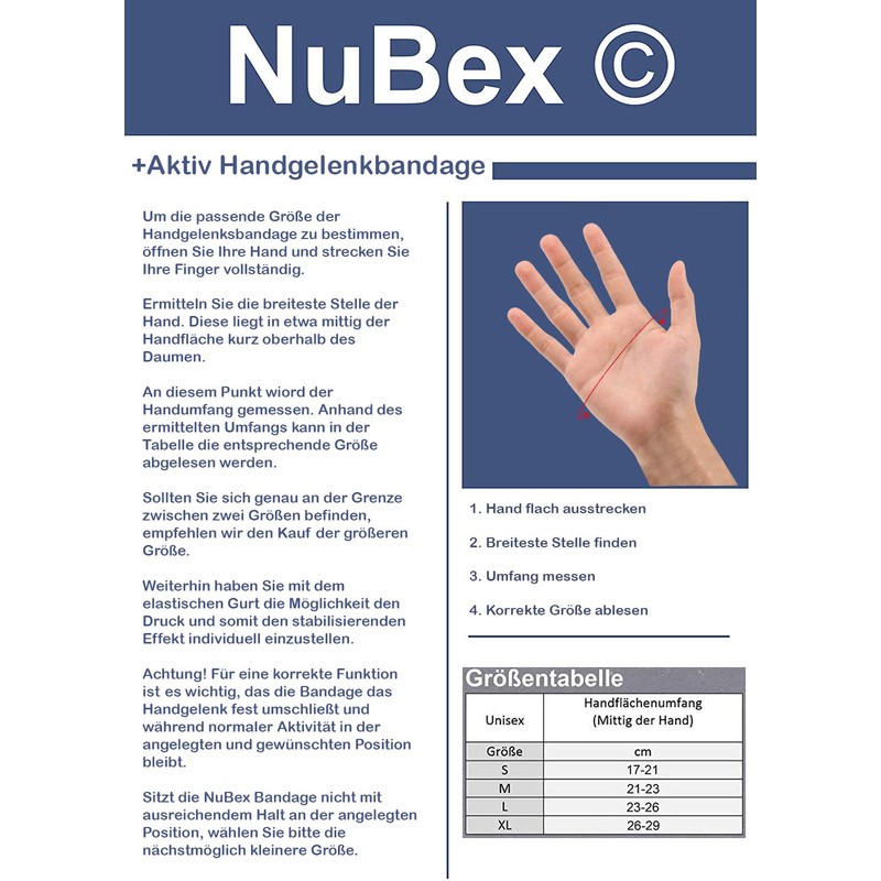 Nutrics Active Wrist Bandage for Men and Women More Stability