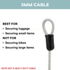 Lumintrail 4 Foot 3mm (1/8th Inch) Braided Steel Coated Security