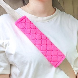 yuntop 2 PCS Car Seat Straps Shoulder Pads Soft Auto Seat Belt Cover Universal Safety Strap Cover Helps Protect Your Neck and Shoulders from Seat Belt Friction (Rose Red)