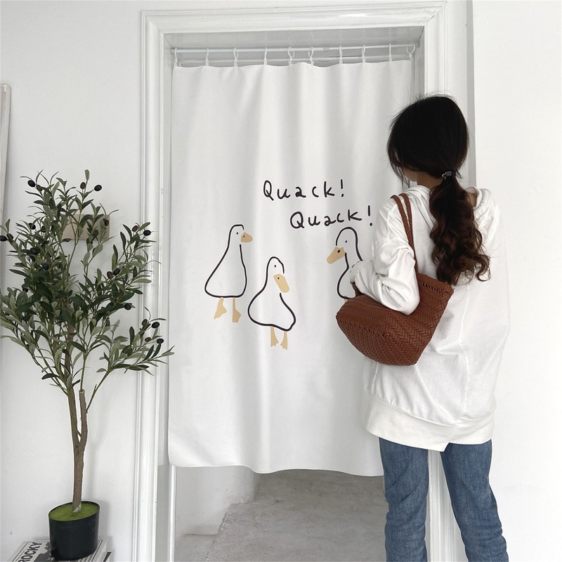 Door Curtain Cute Decorative Cartoon Doorway Divider Cloth for Bedroom