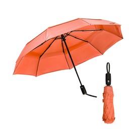 Mr. Pen- Windproof Travel Umbrella, Orange Red, Automatic Umbrellas for Rain, Compact Umbrella, Umbrellas for Rain Windproof