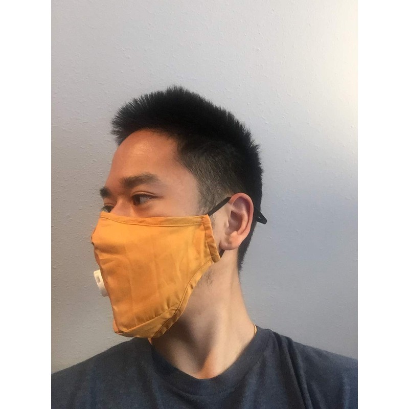 Sunset Orange Team Mask w/Vent Valve - Head Accessory -