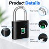 Fingerprint Padlock for Keyless Access – Rechargeable Zinc Alloy Lock