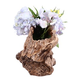 Pilipane Artificial Driftwood Planter Realistic Resin Succulent Planter Vintage Tree Root Stump Log Like Flower Container Pot for Home Garden Decoration Indoor Outdoor Use